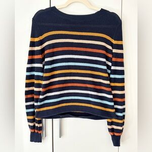 LOFT Navy Striped Sweater